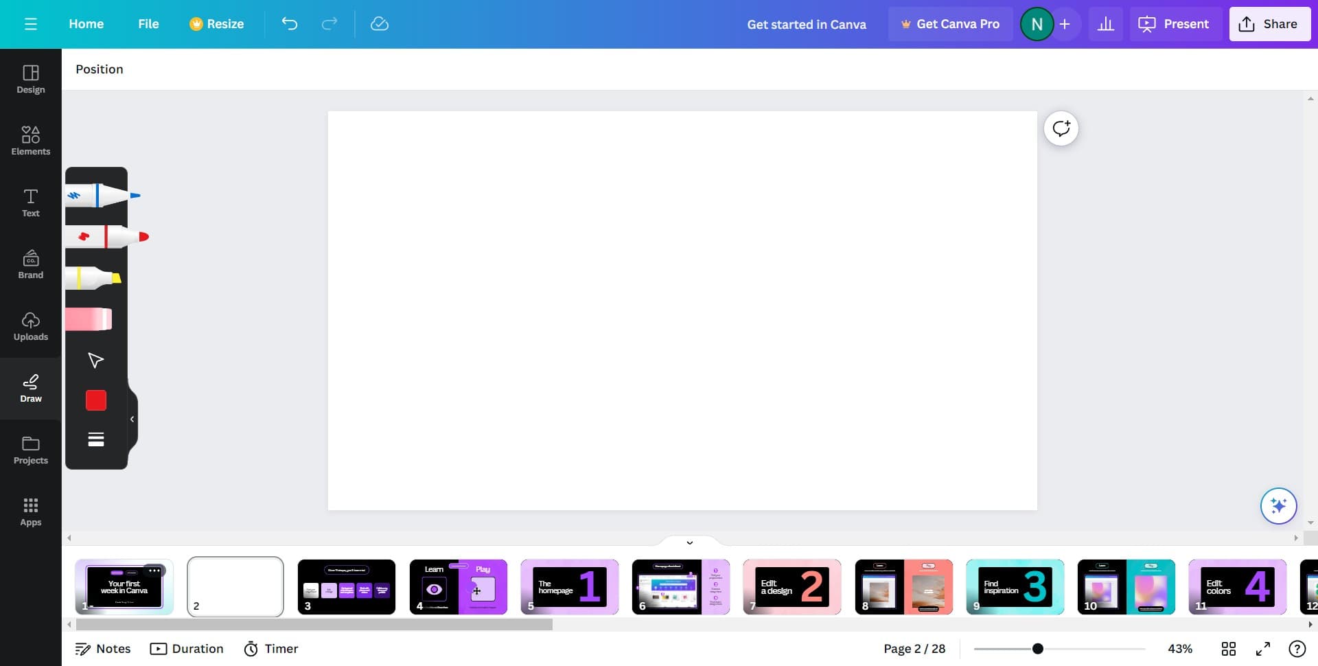 Select your drawing tool