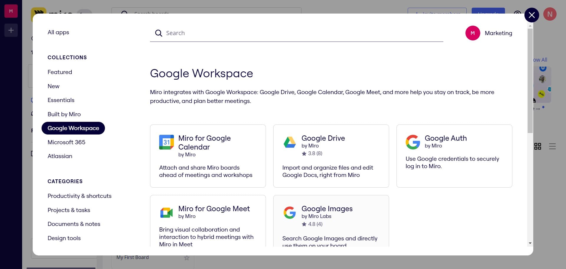 Select the Miro Labs app