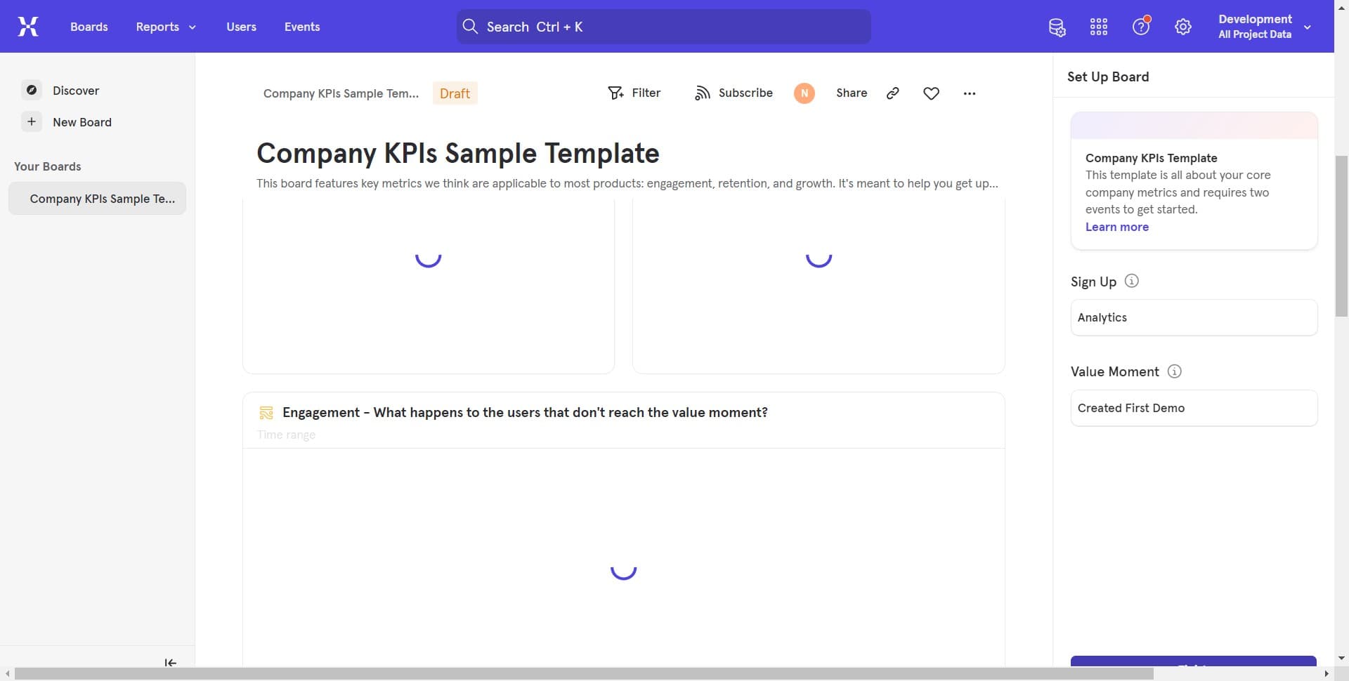Confirm project destination