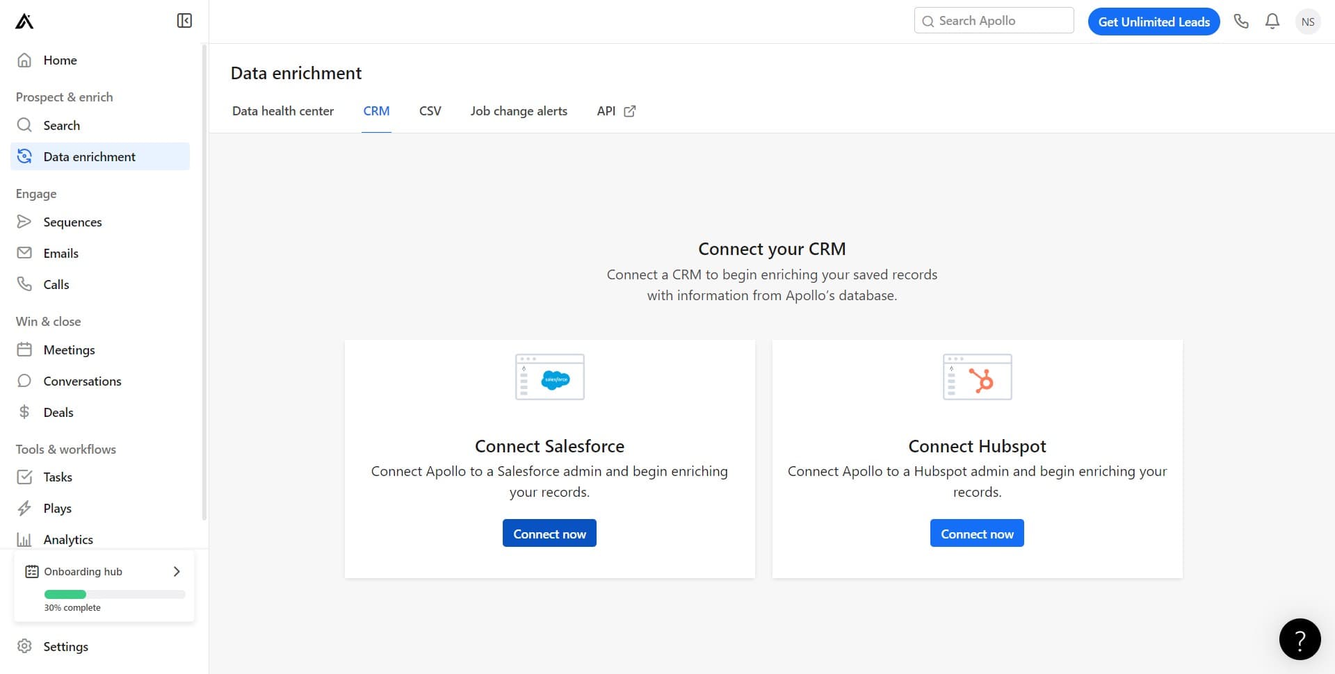 Click Connect now button