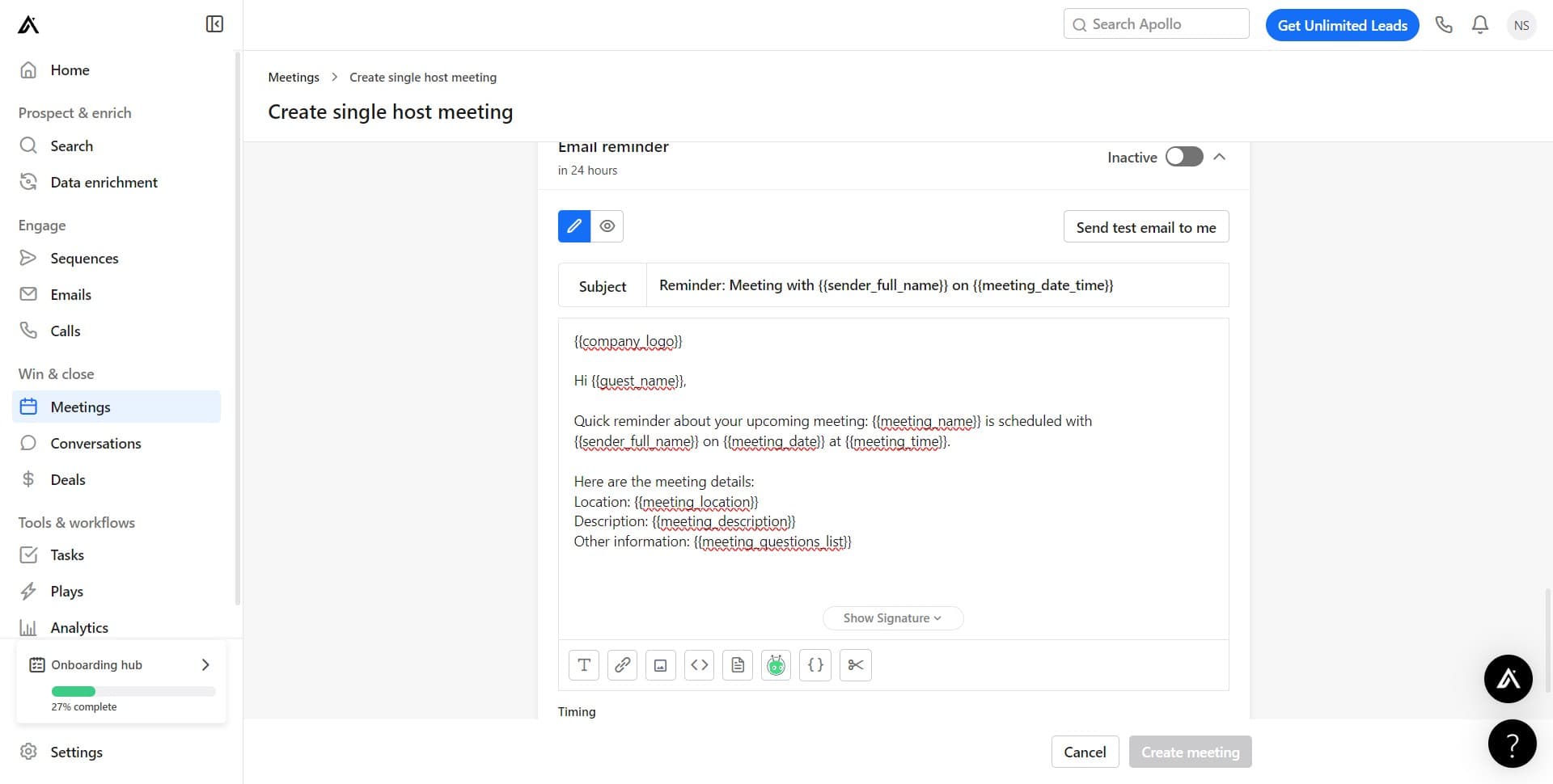 Configure location details