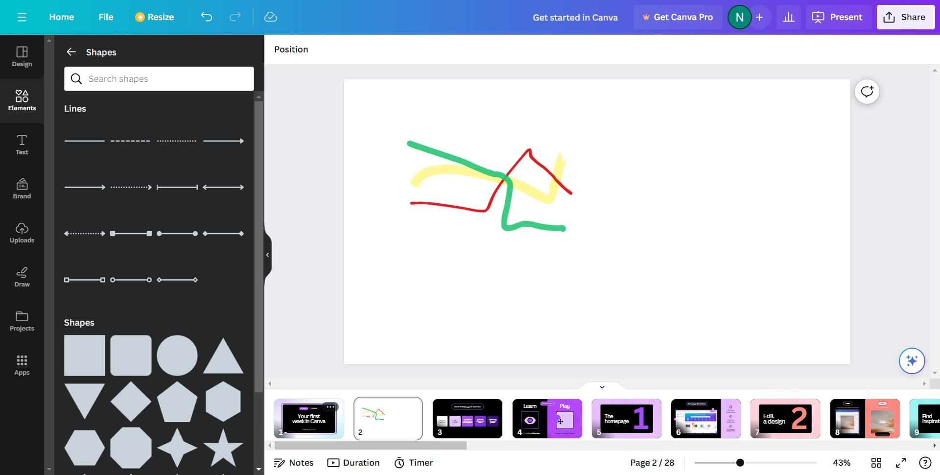 Choose your line shape
