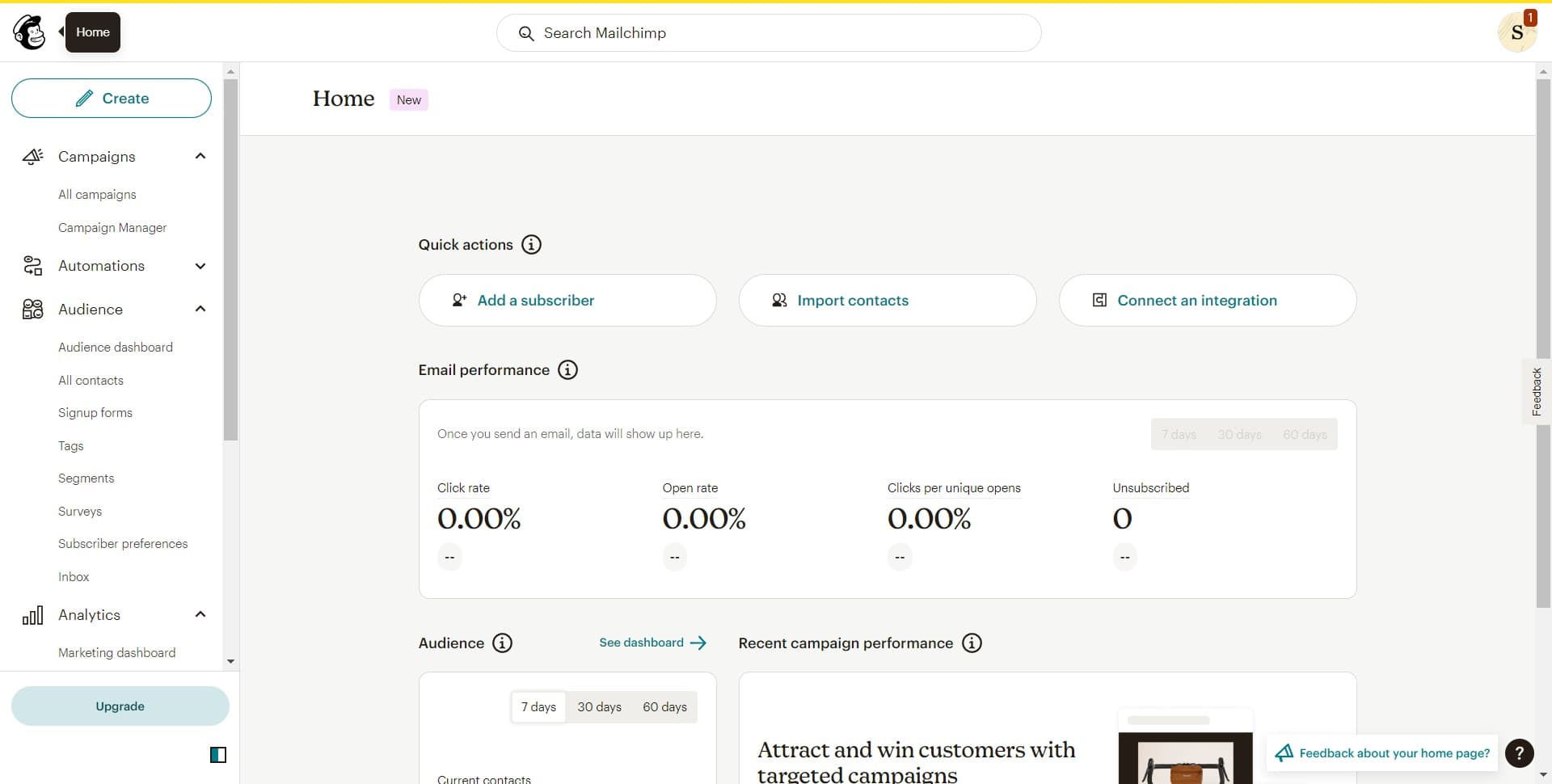 Access the Quick Actions menu
