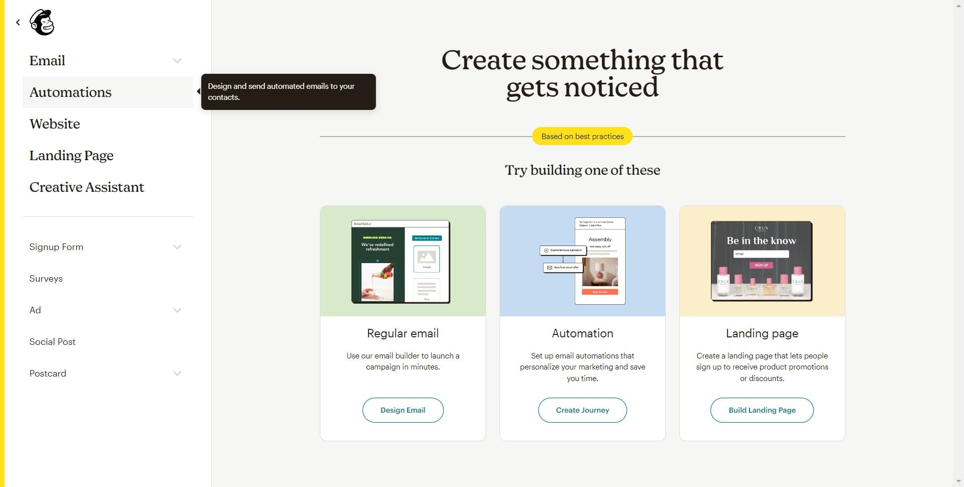 Click on Automations