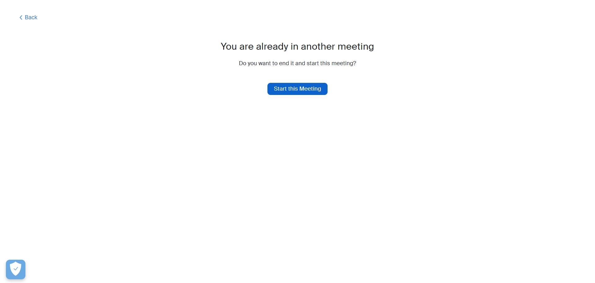 Click on Start this Meeting