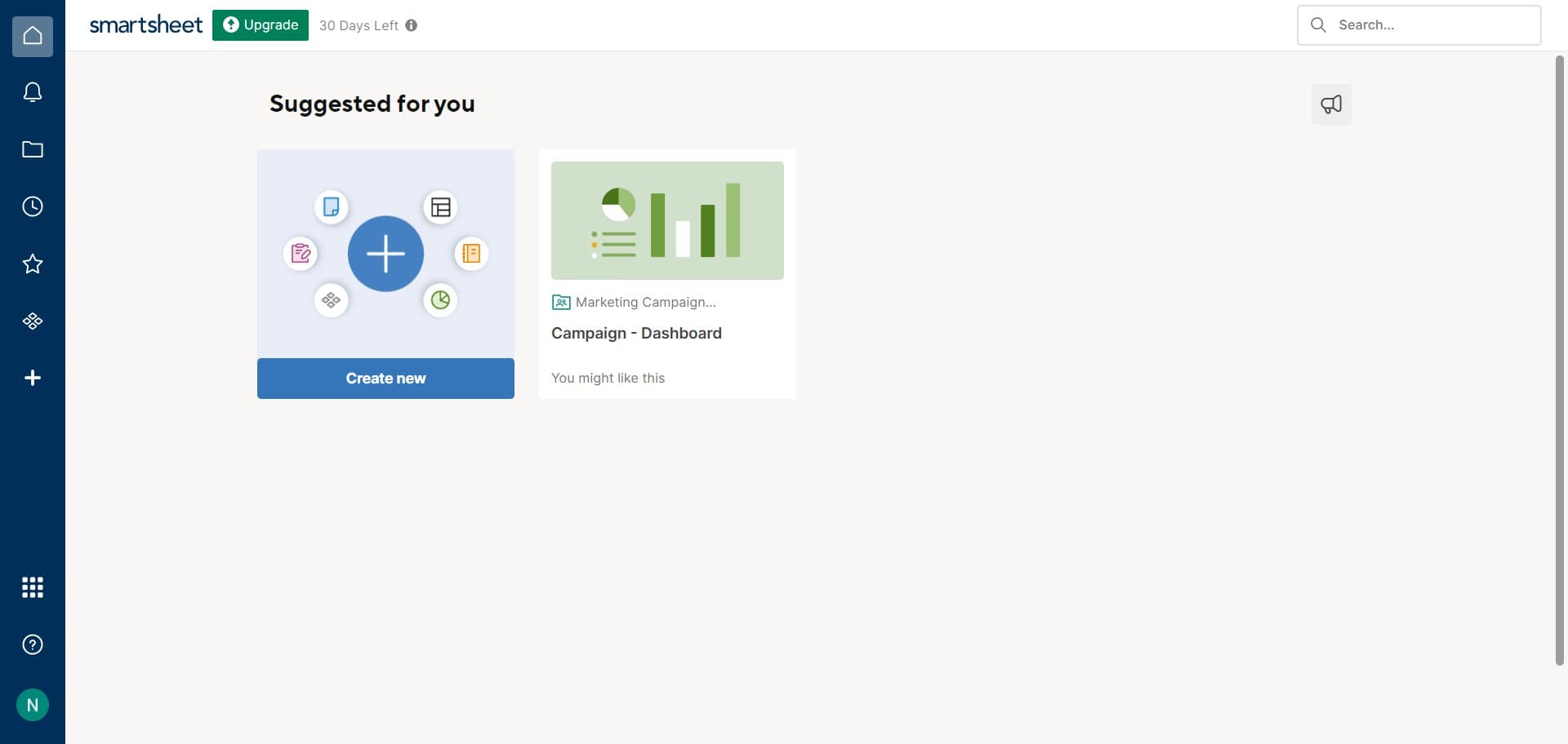 Click to access the menu