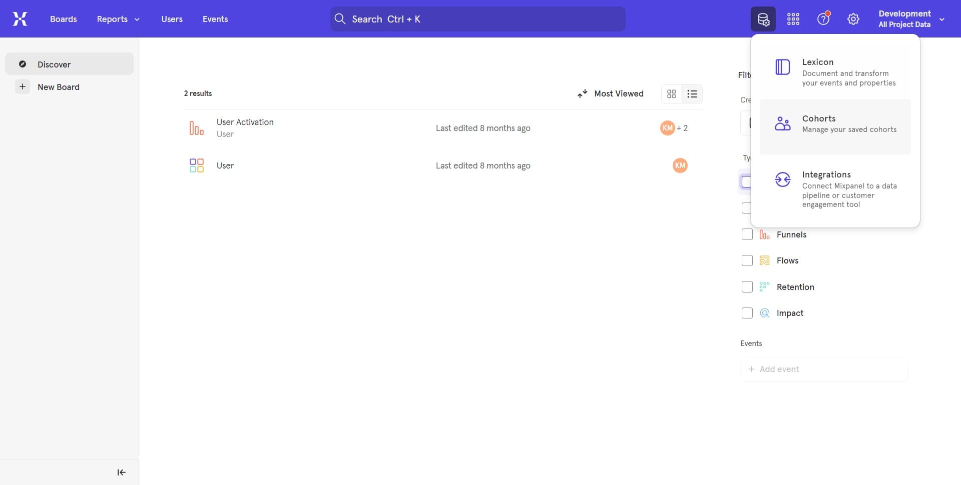 Access user segmentation options