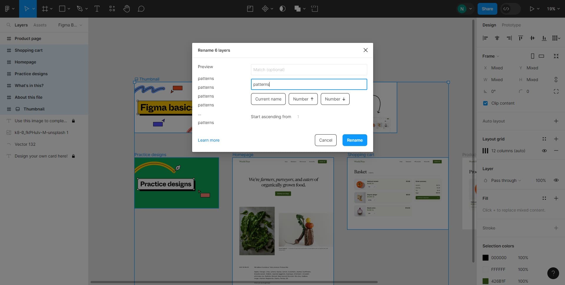 Enter the new layer name