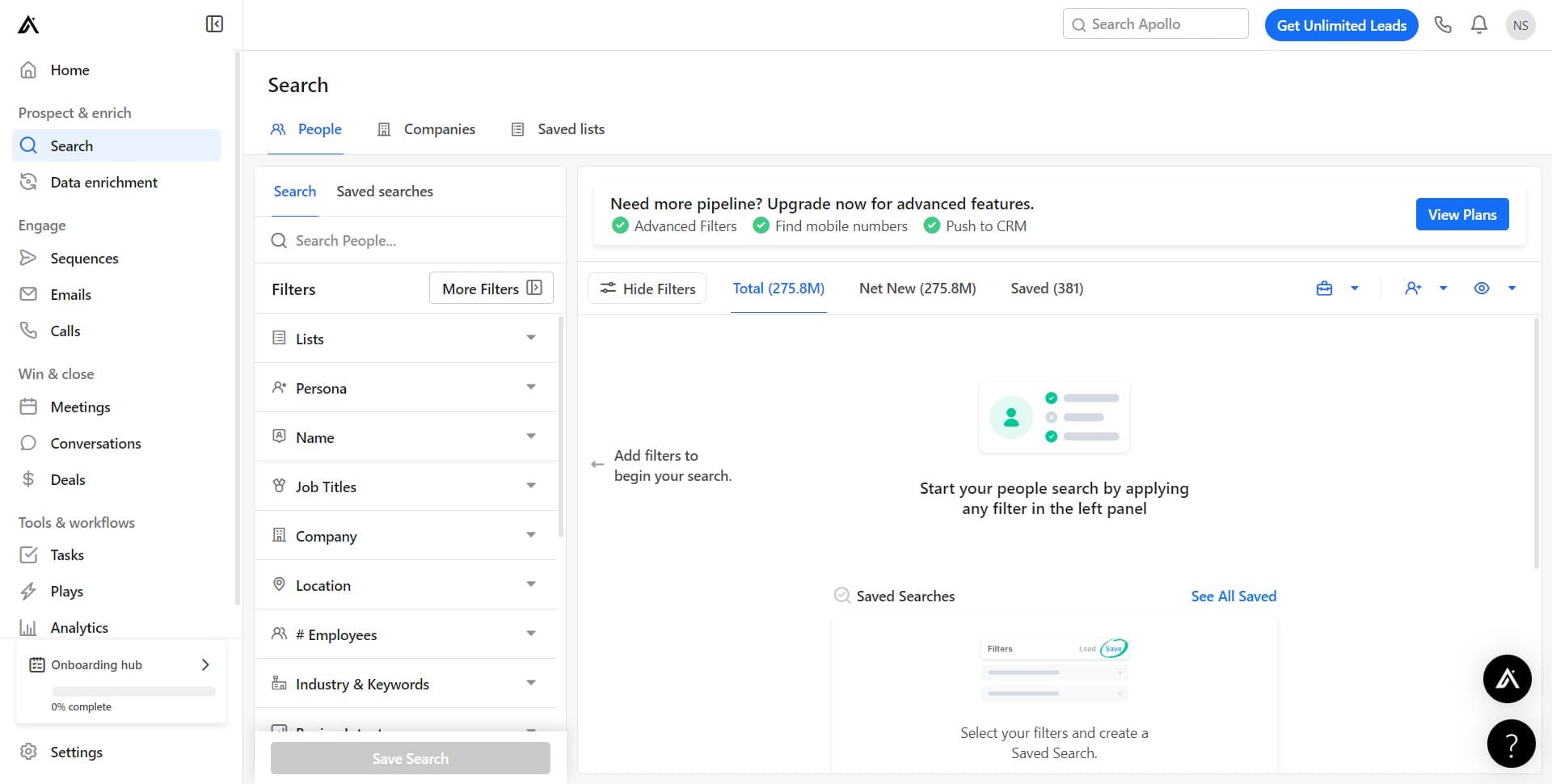 Click on your profile initials