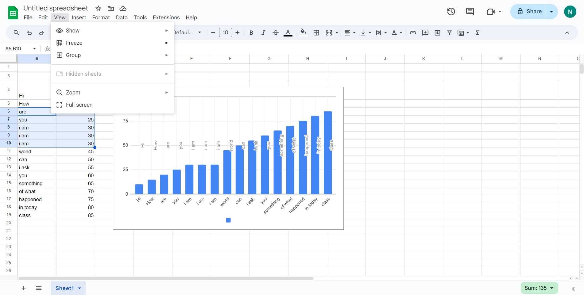 Open the View Menu Again