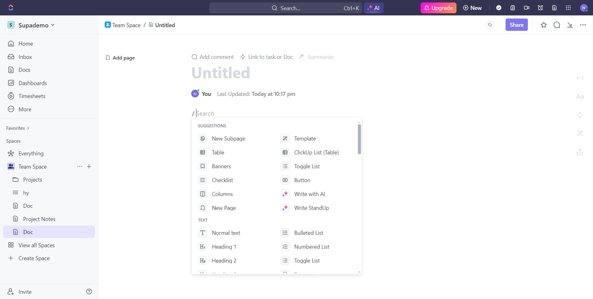 Review suggestions panel