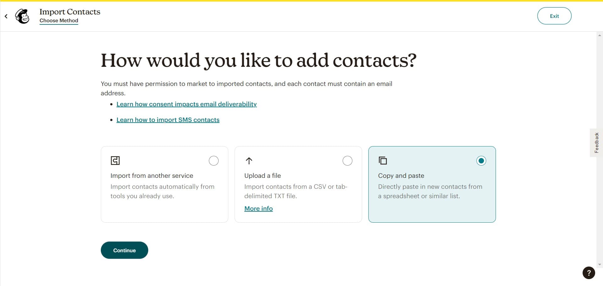 Review mapping settings