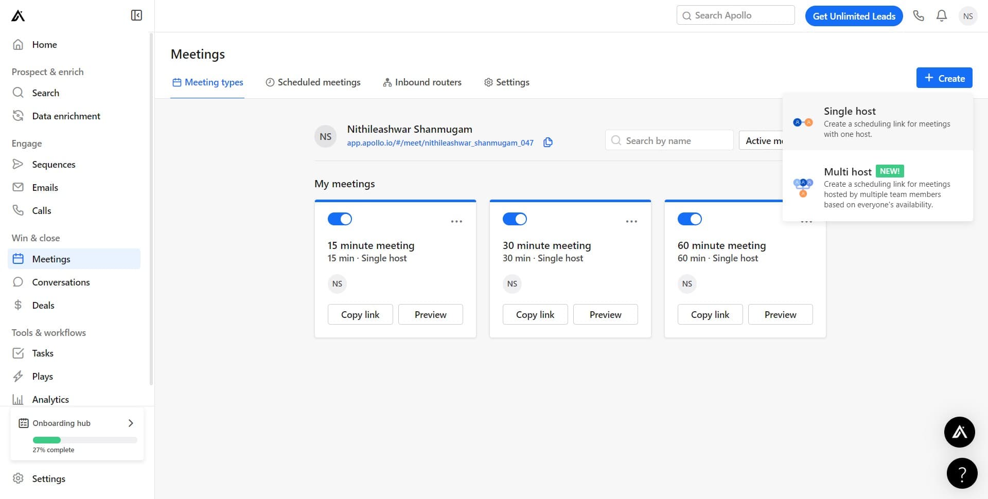 Select Create a scheduled meeting