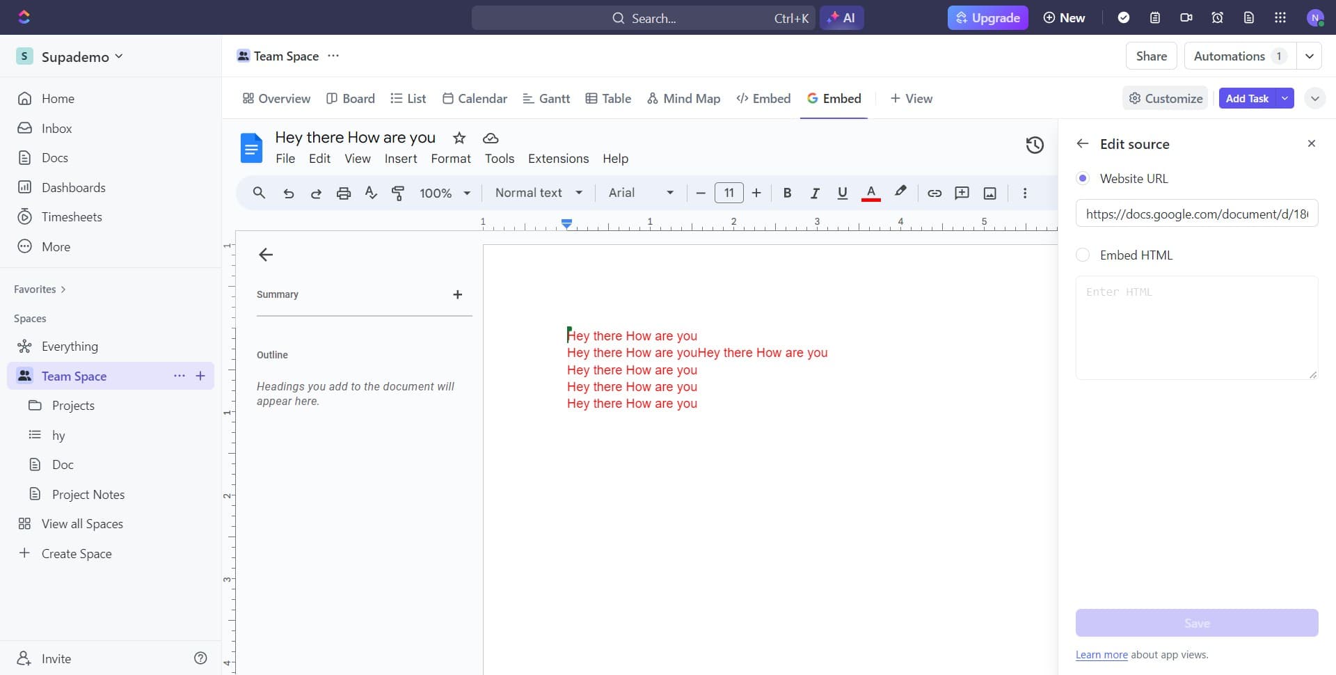 Select Overview and Board options