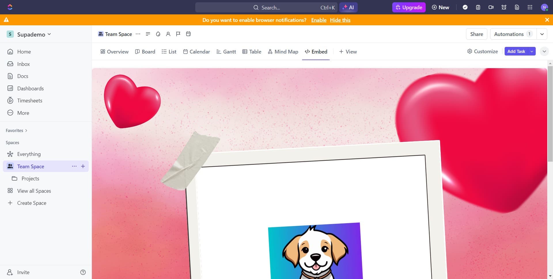 Upload or paste the embed