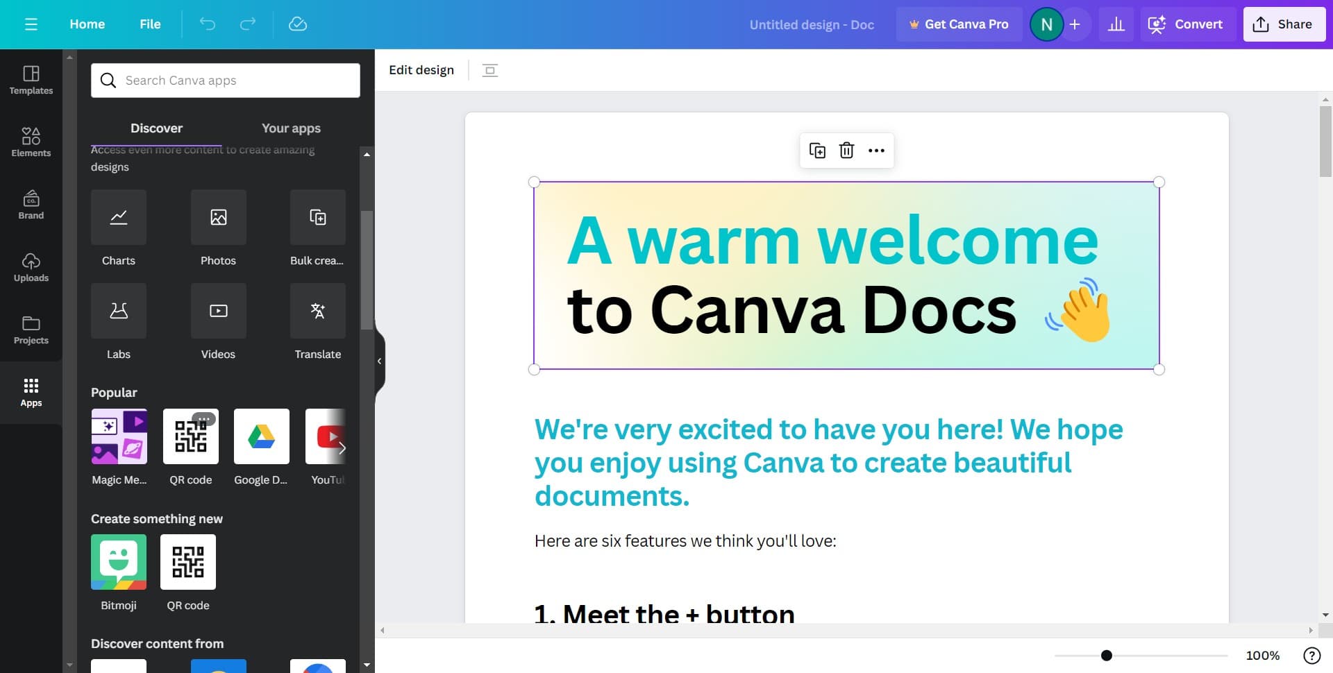 Search for the QR code tool