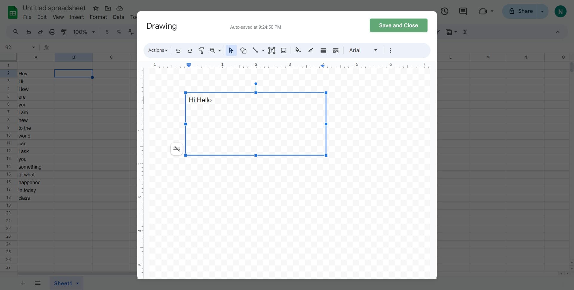 Finalize and save drawing