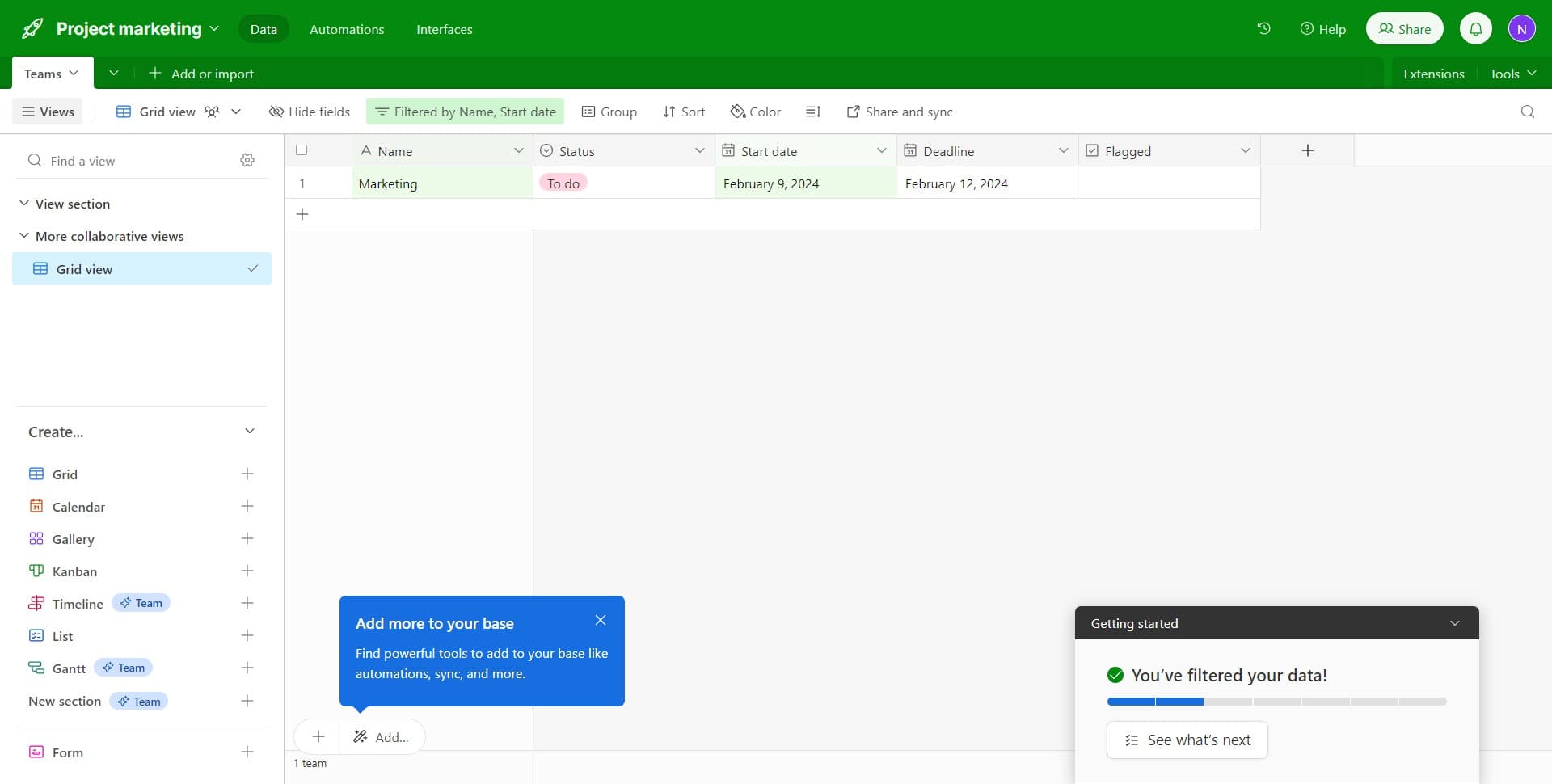 Add additional filter criteria