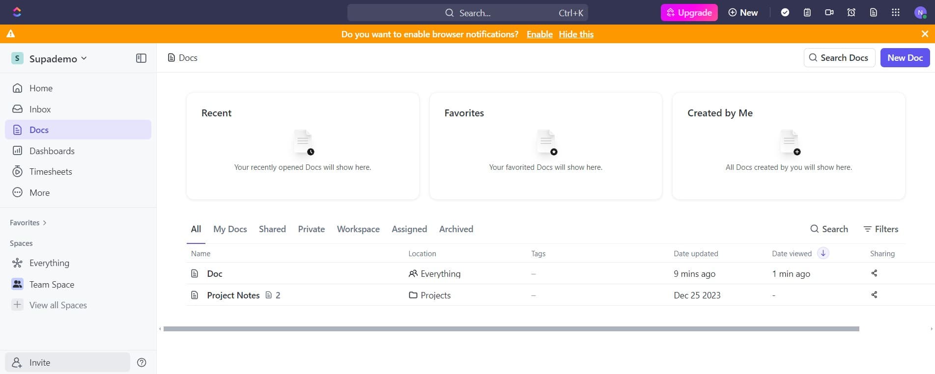 Click on the Invite option