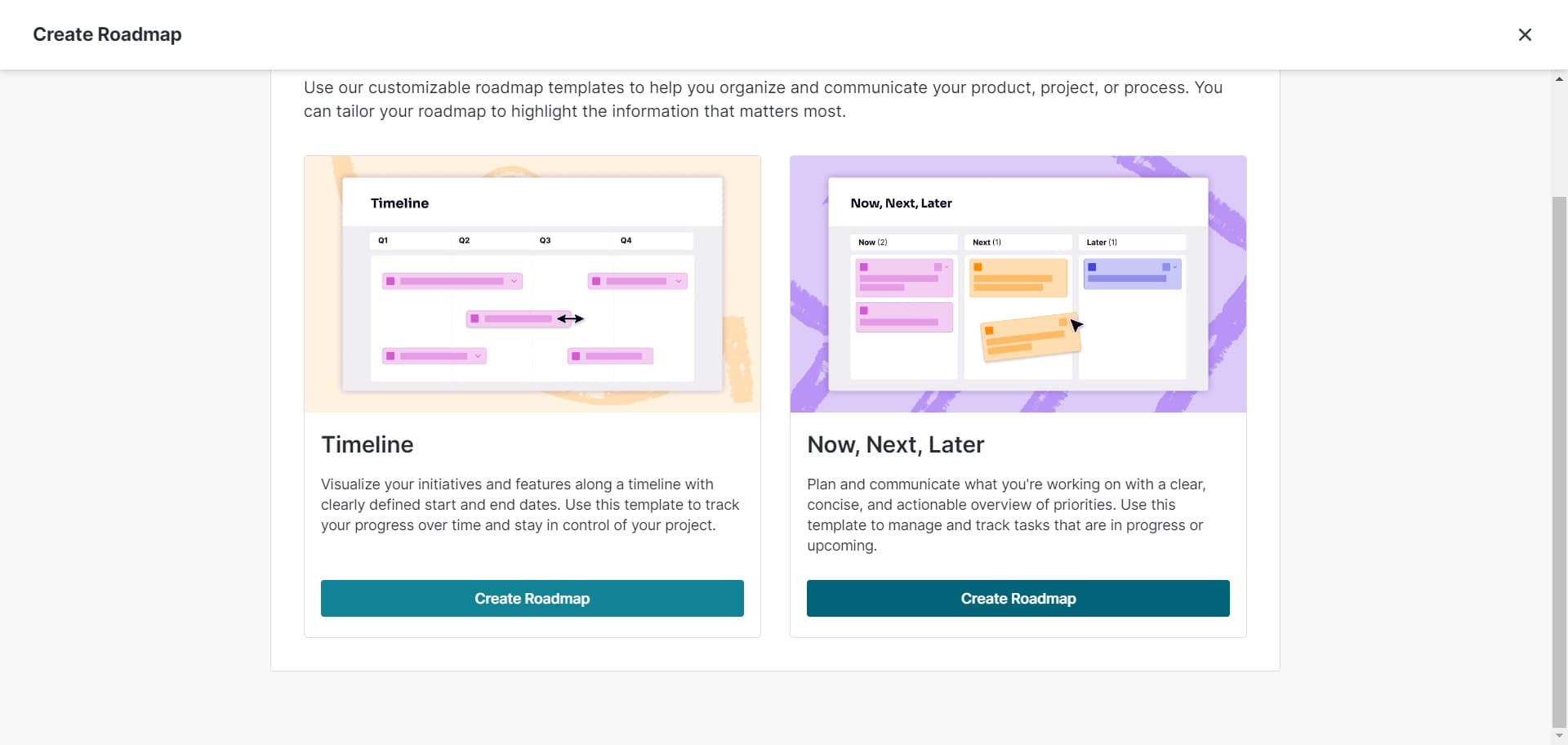 Upload roadmap content