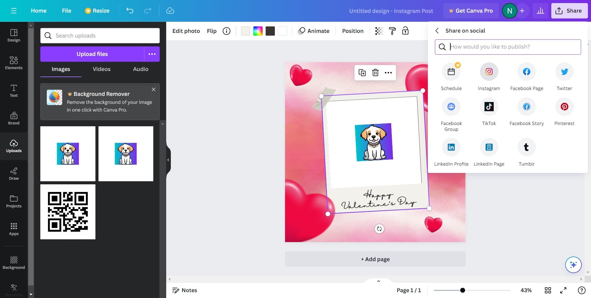 Select Share on social