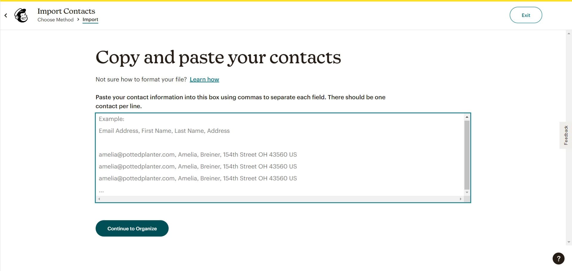 Complete the import setup