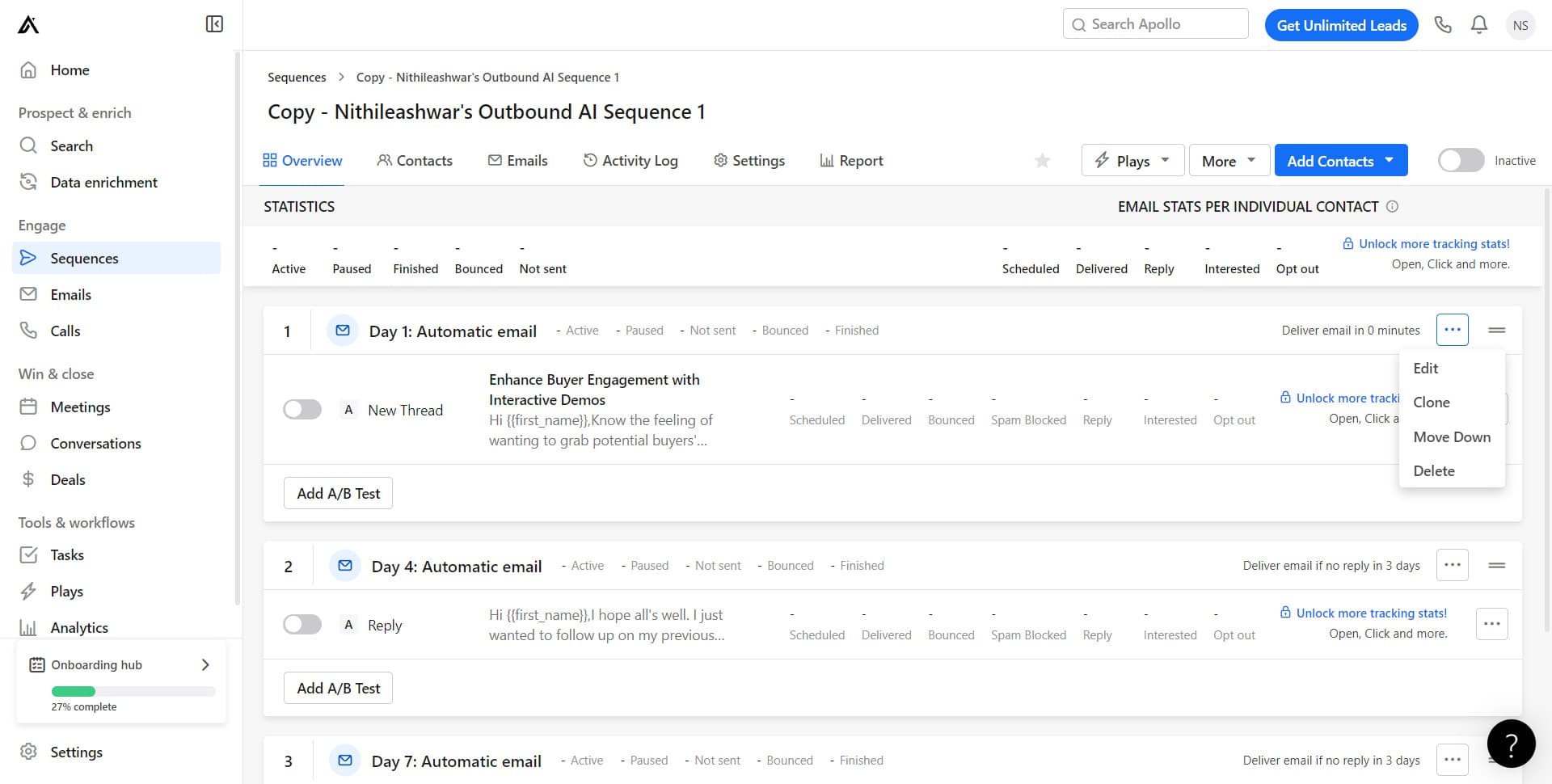 Complete the cloning process