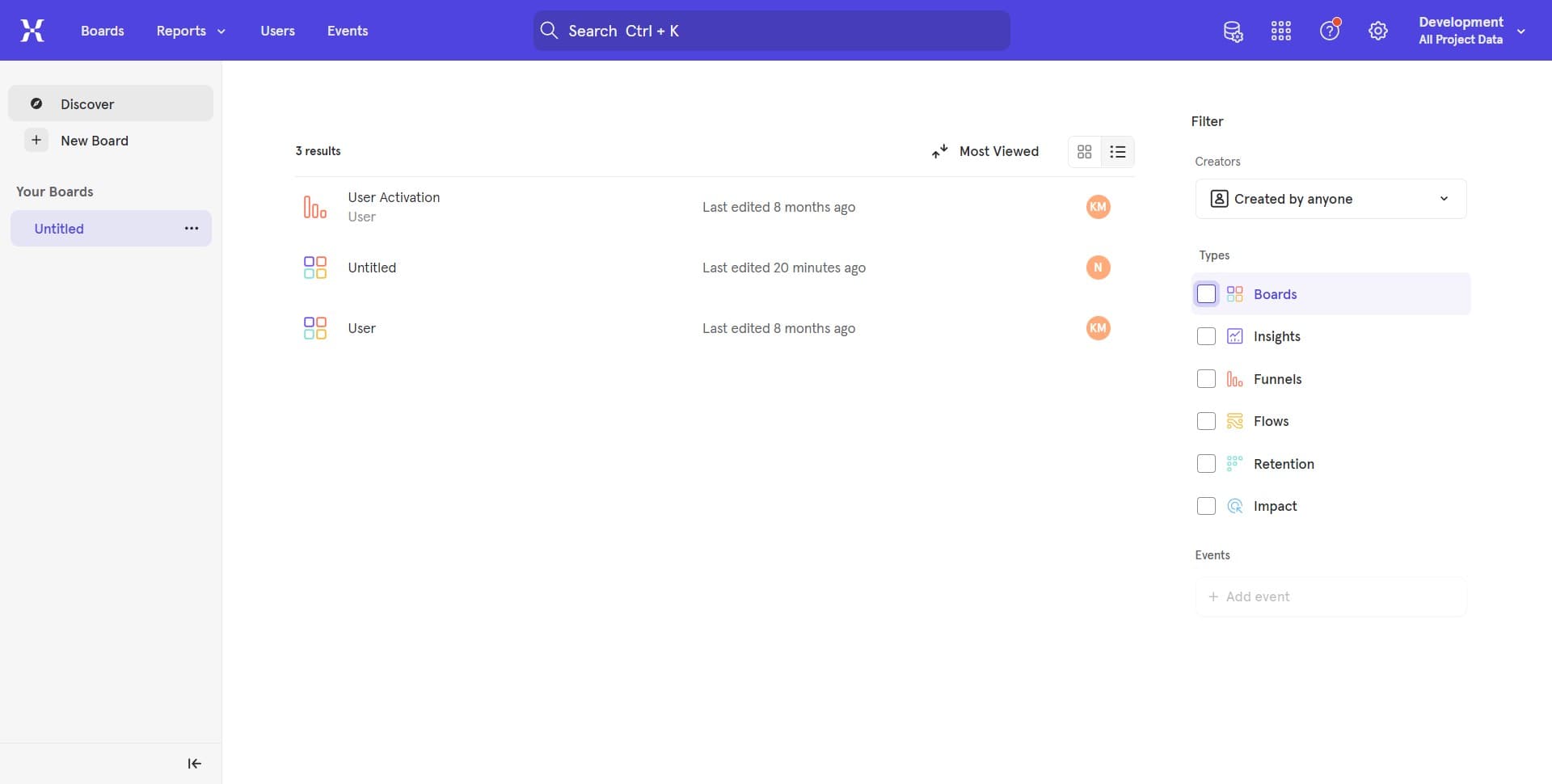 Access the settings menu
