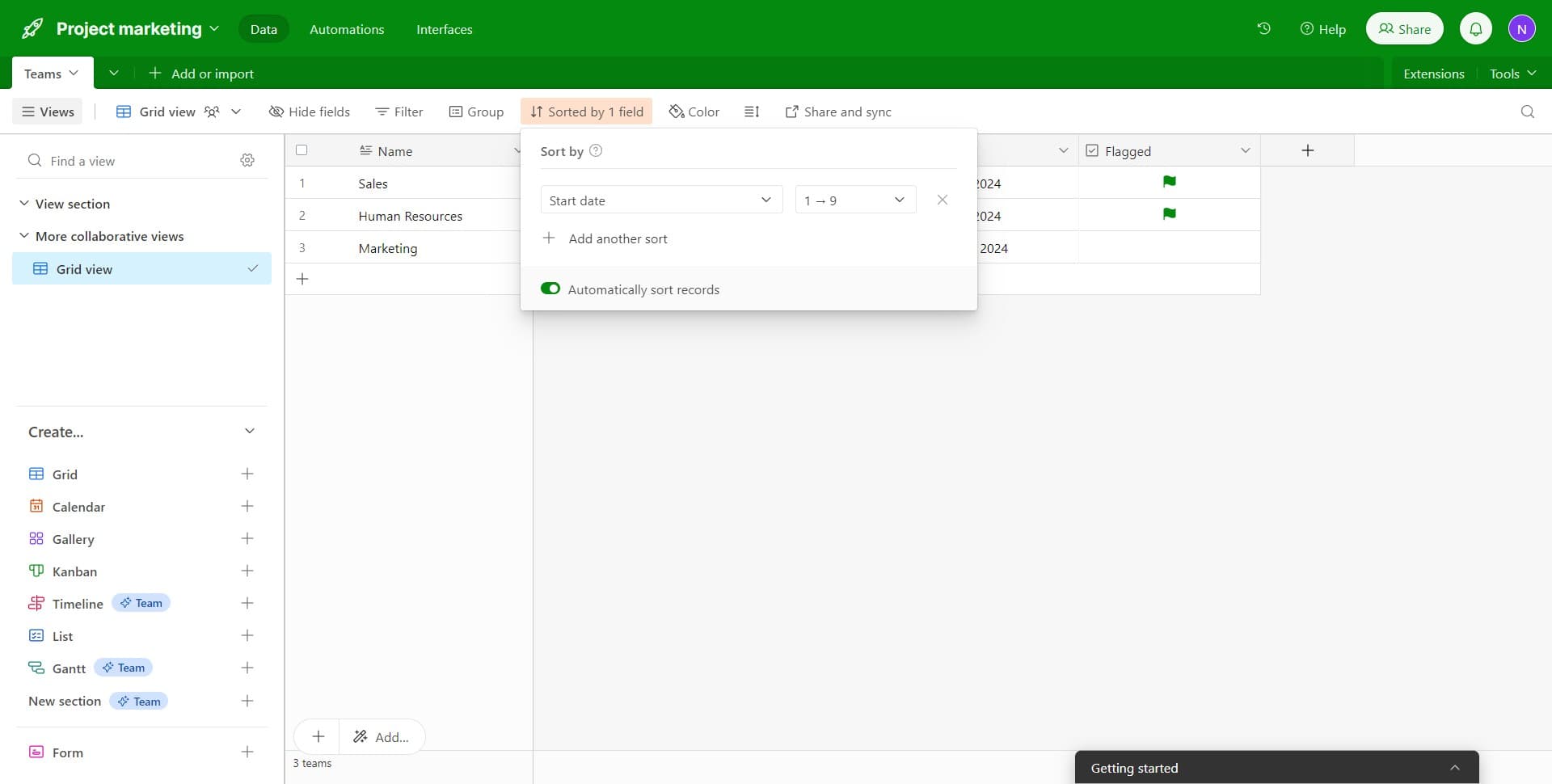 Add a secondary sort field