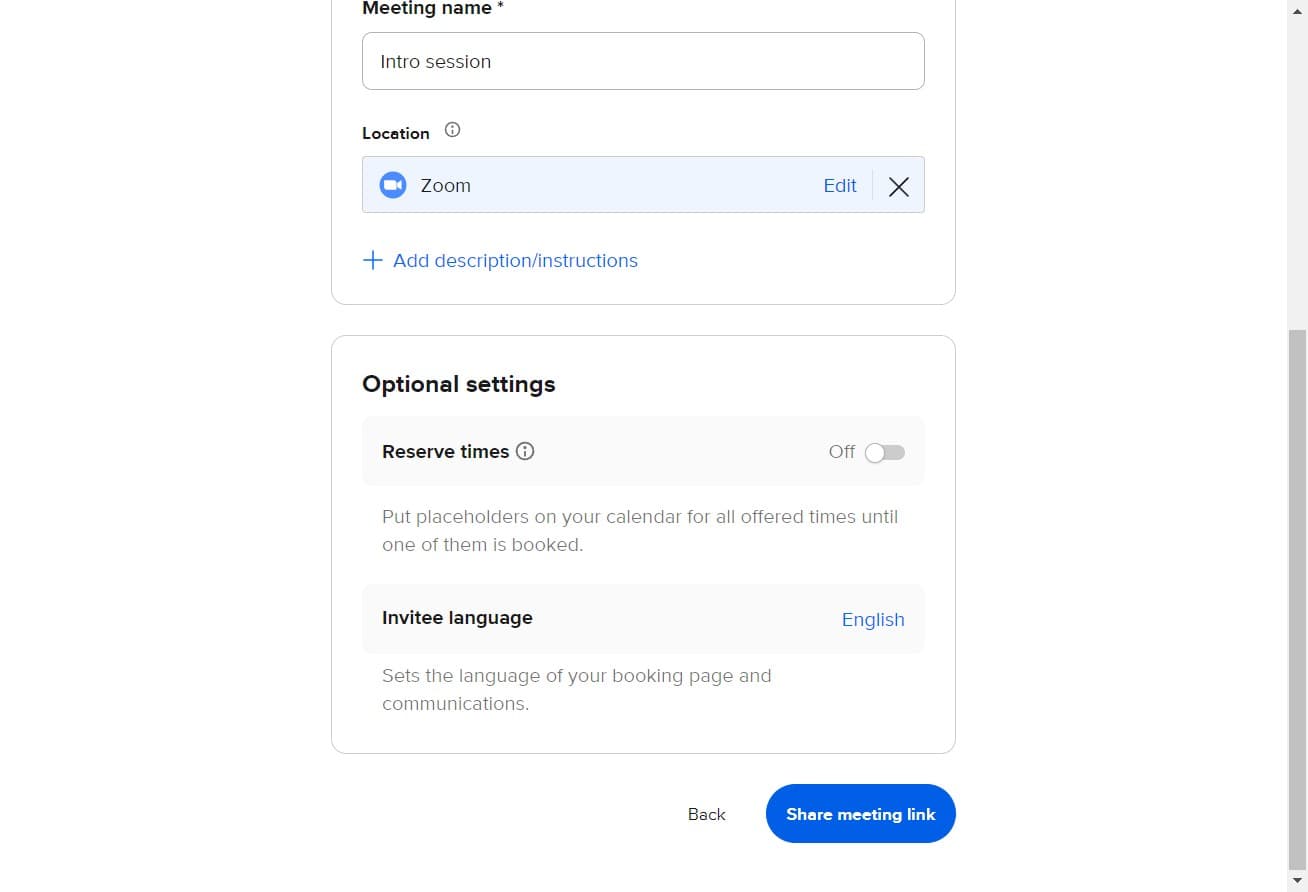 Click Share meeting link