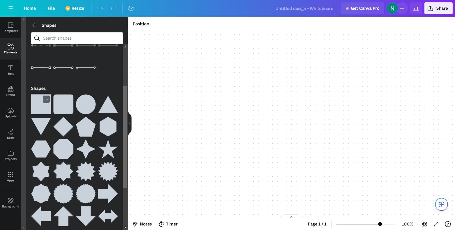 Browse and select your shape