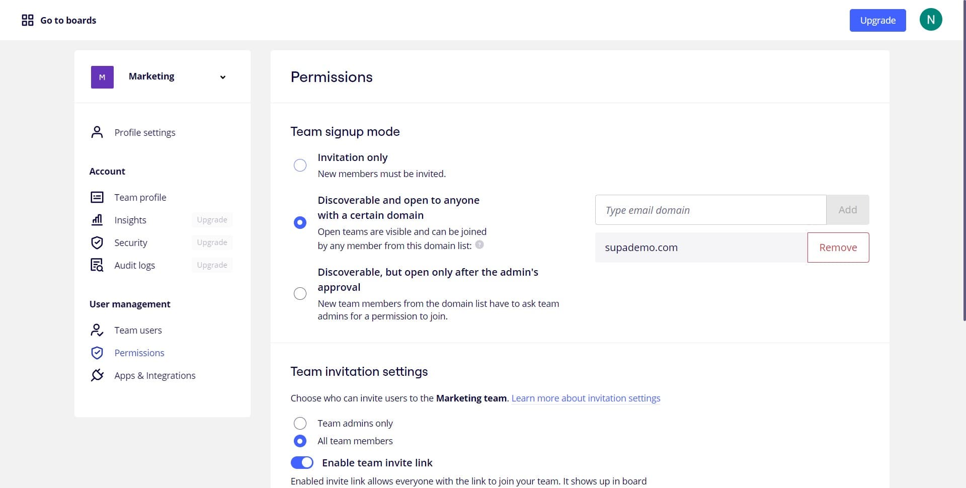 Configure invite-only access