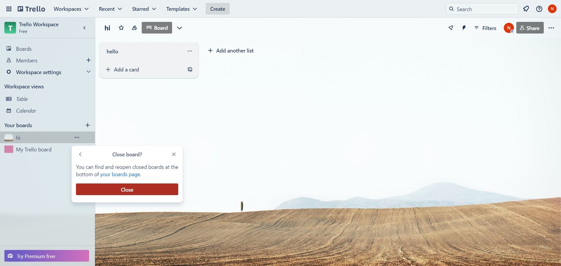Confirm board closure