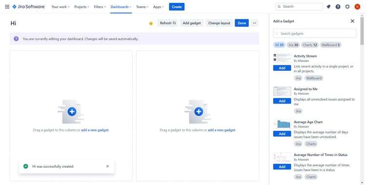 How to Create a Dashboard in Jira | Step-by-Step