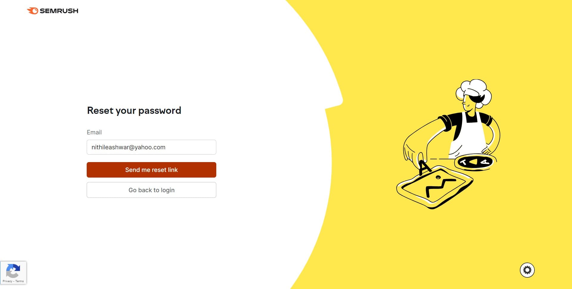 Click Send me reset link