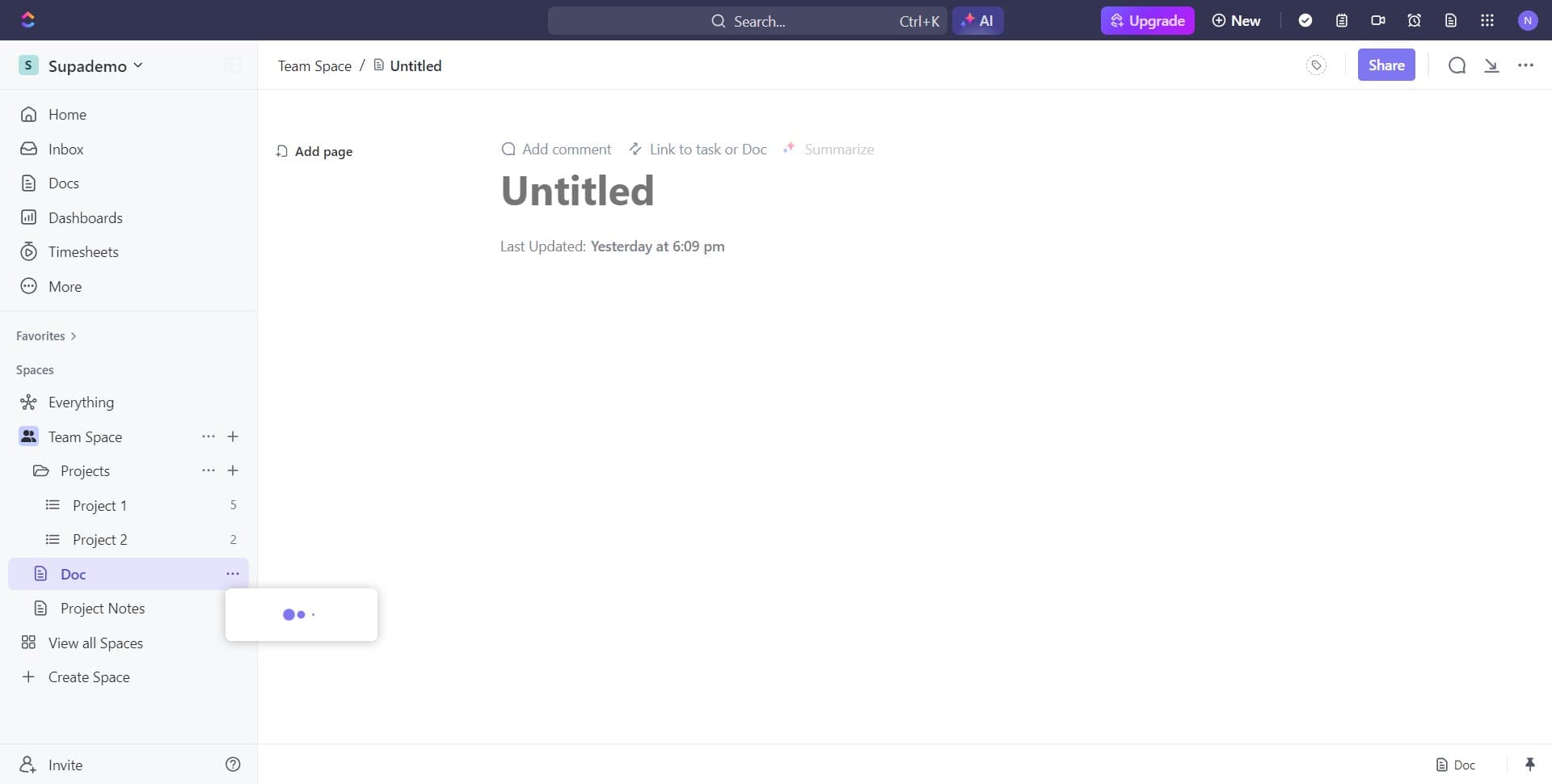 Access the deletion menu