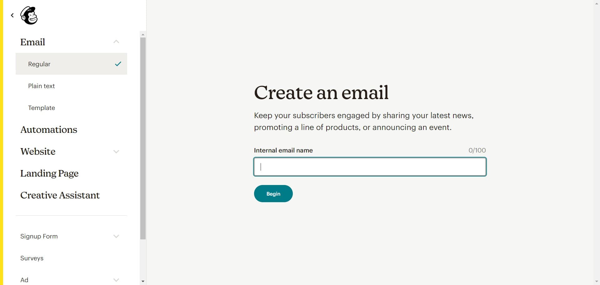 Confirm template selection