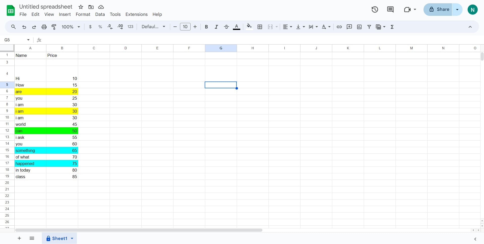 Click the Share button
