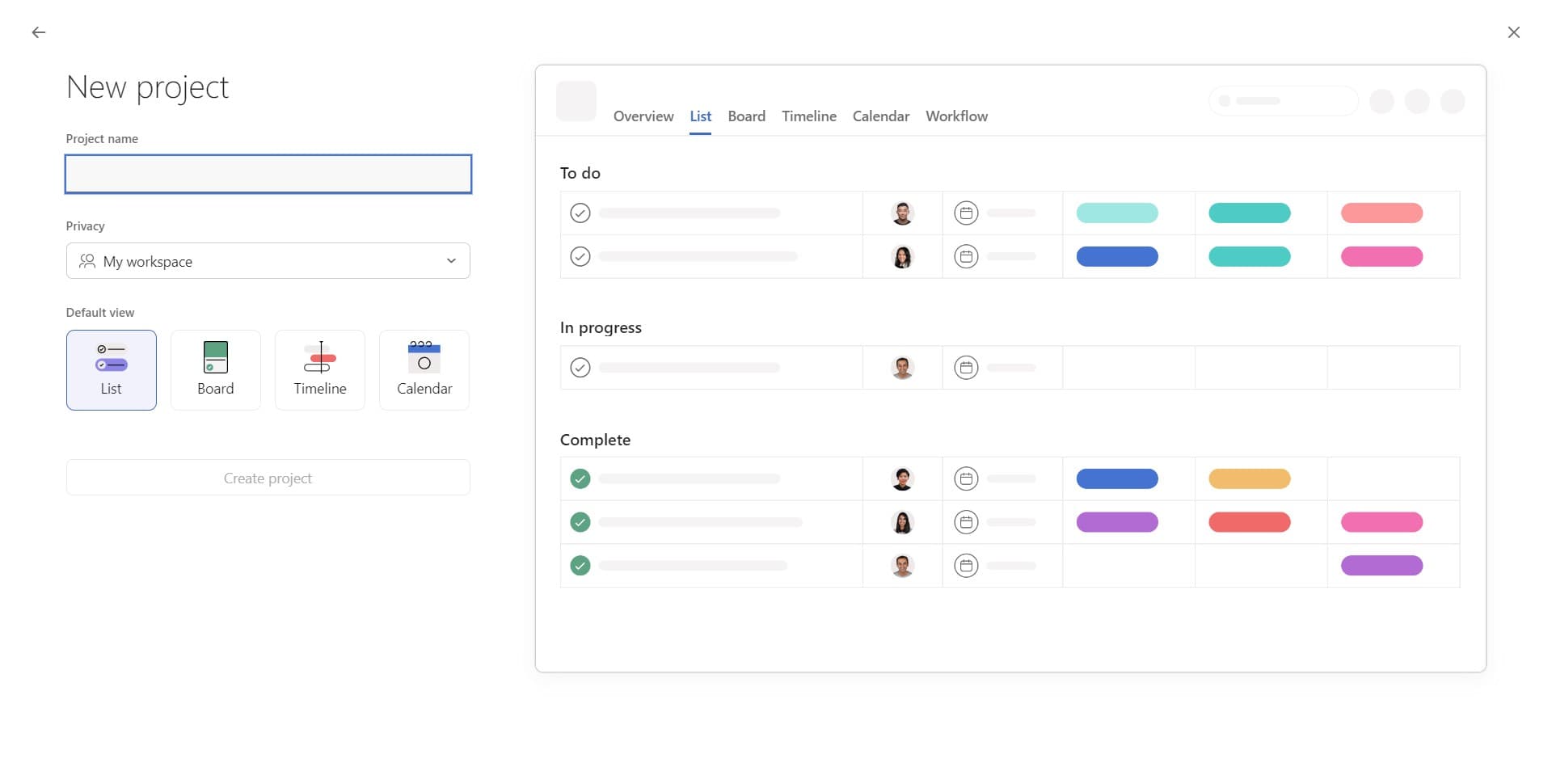 Configure project settings