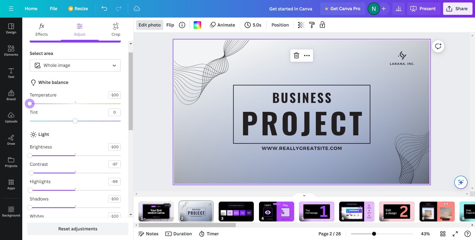 Apply and save changes