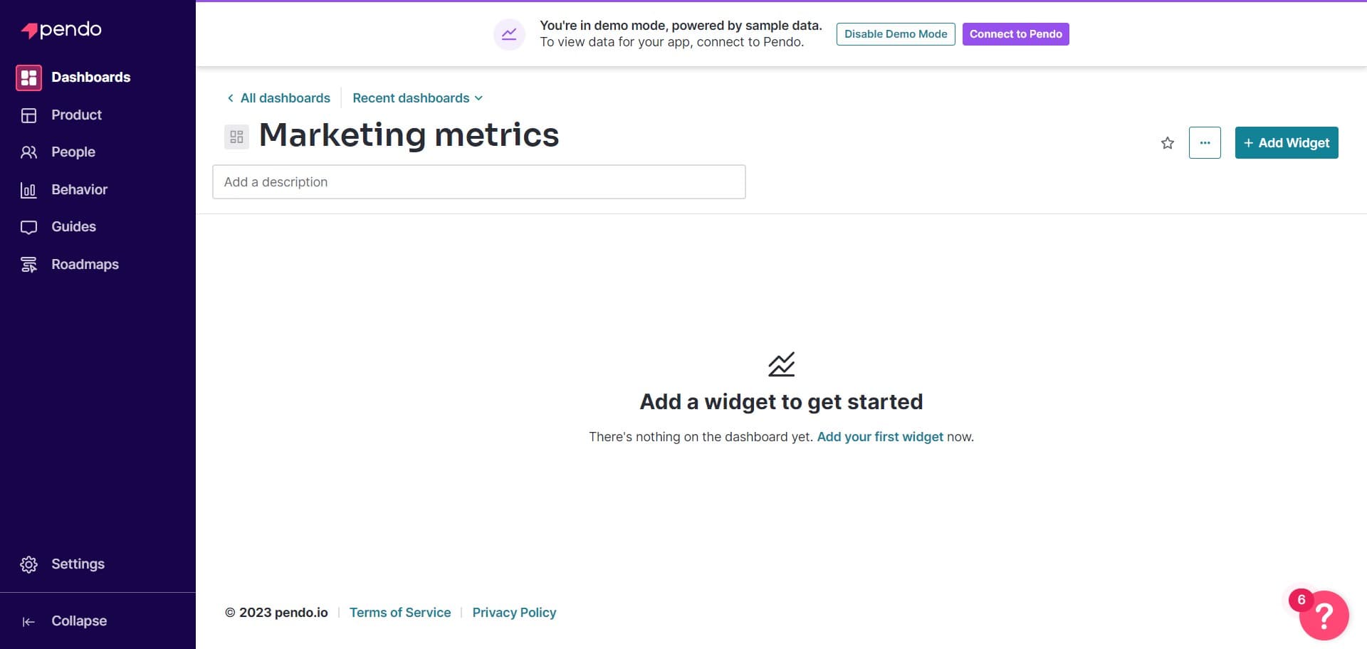 Add a dashboard description