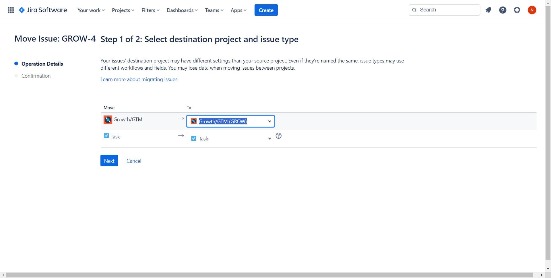 Verify the target status