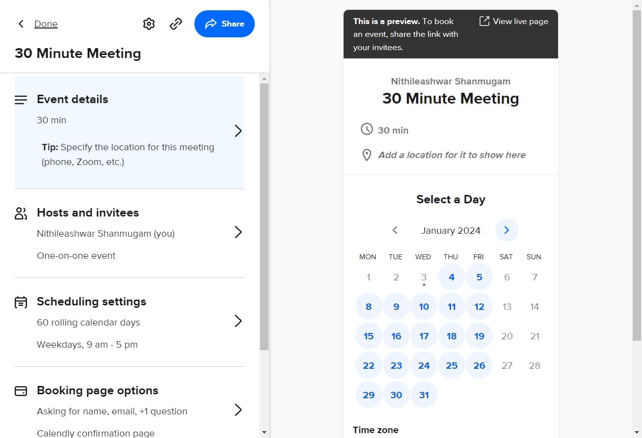 Enable Zoom for the event