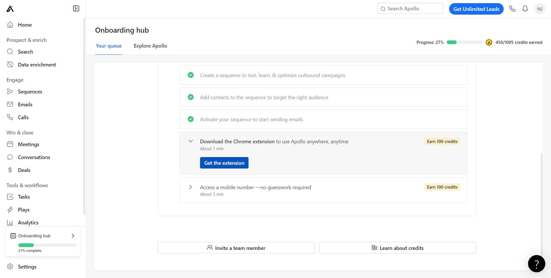 Click on Get the extension