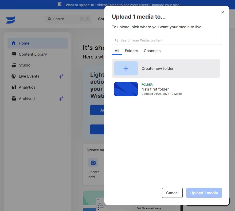 Confirm your media selection
