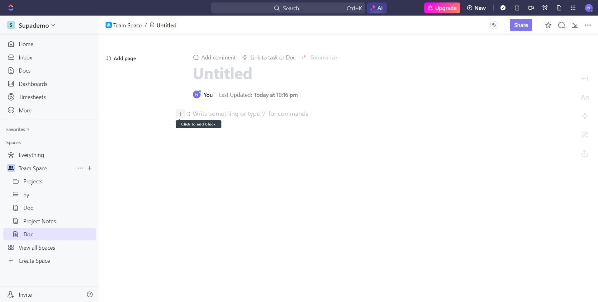 Navigate back to suggestions