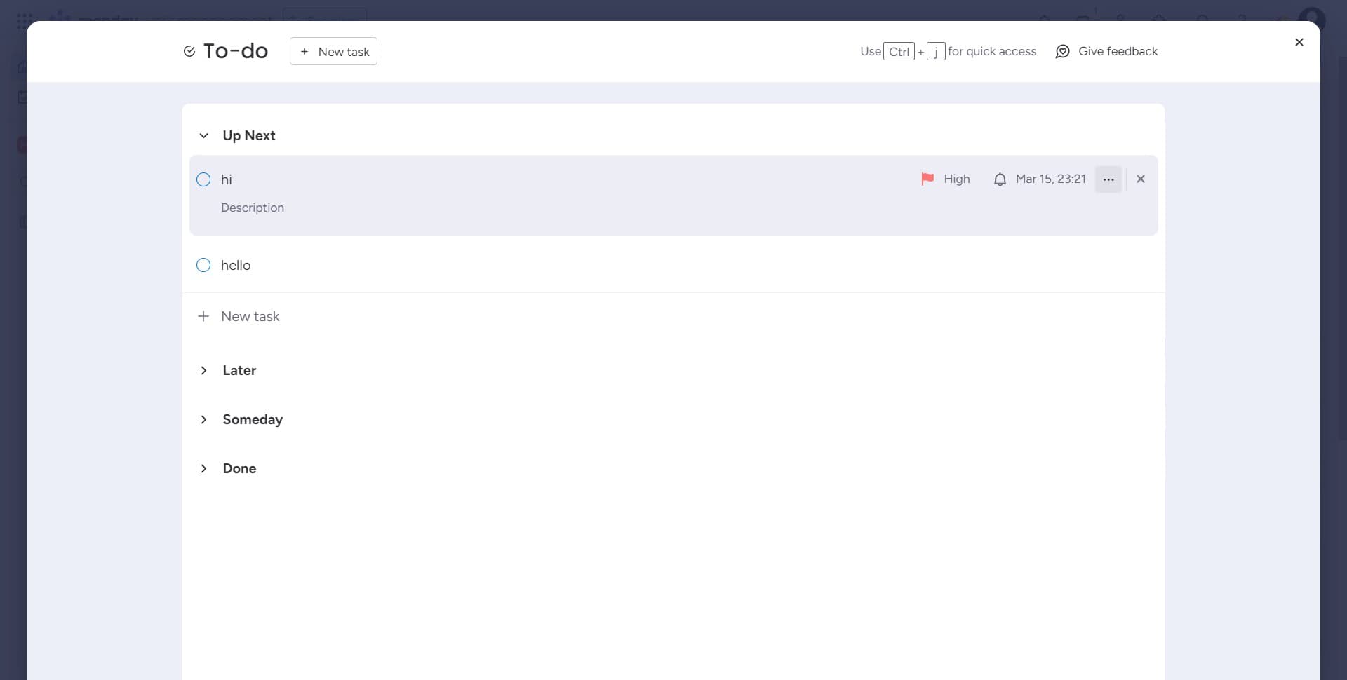 Confirm task details