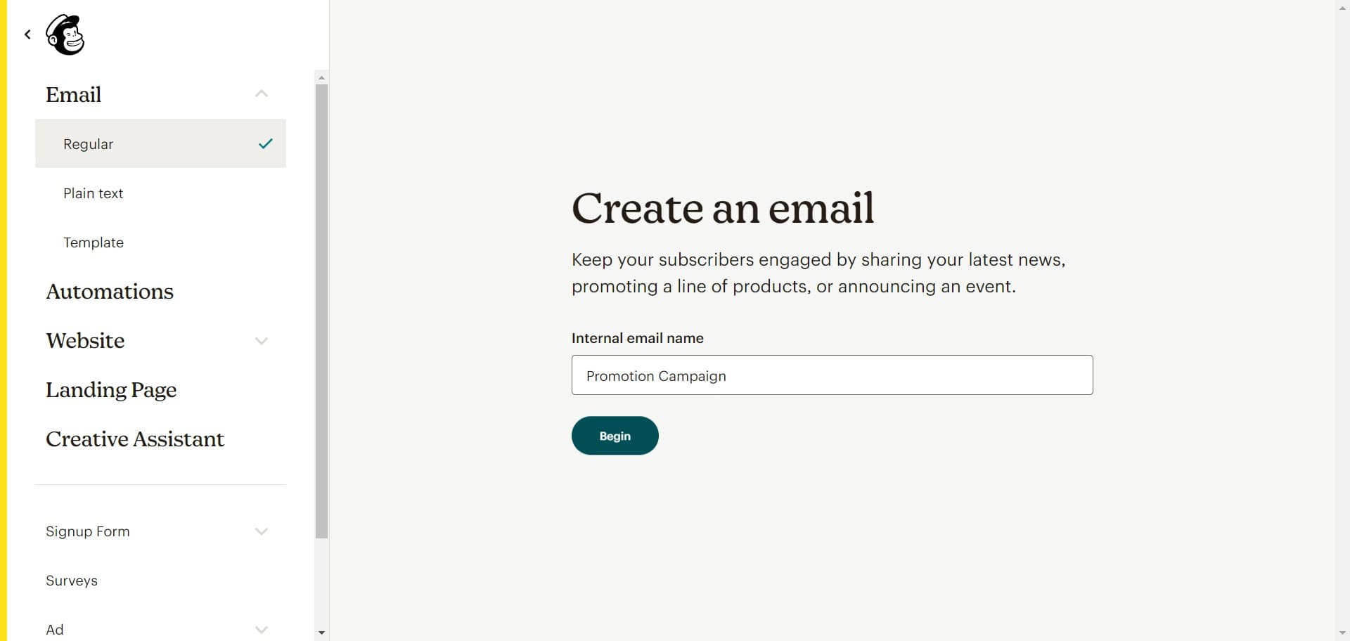 Start editing your campaign
