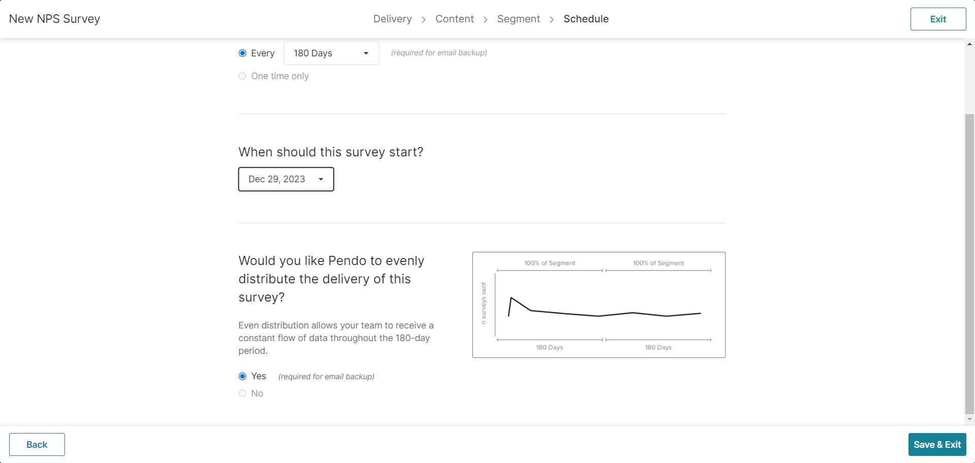 Complete duration configuration
