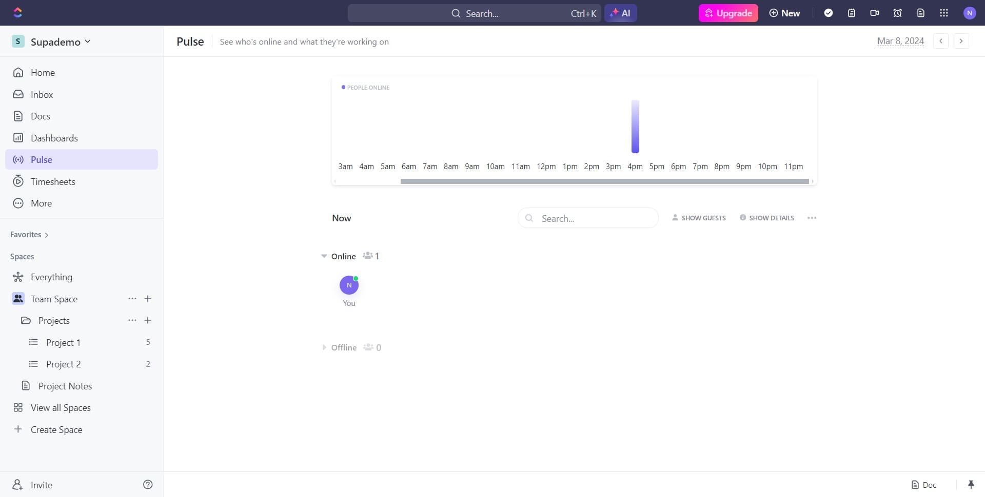 View and manage people online